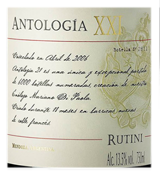 Rutini Wines Antología XLI